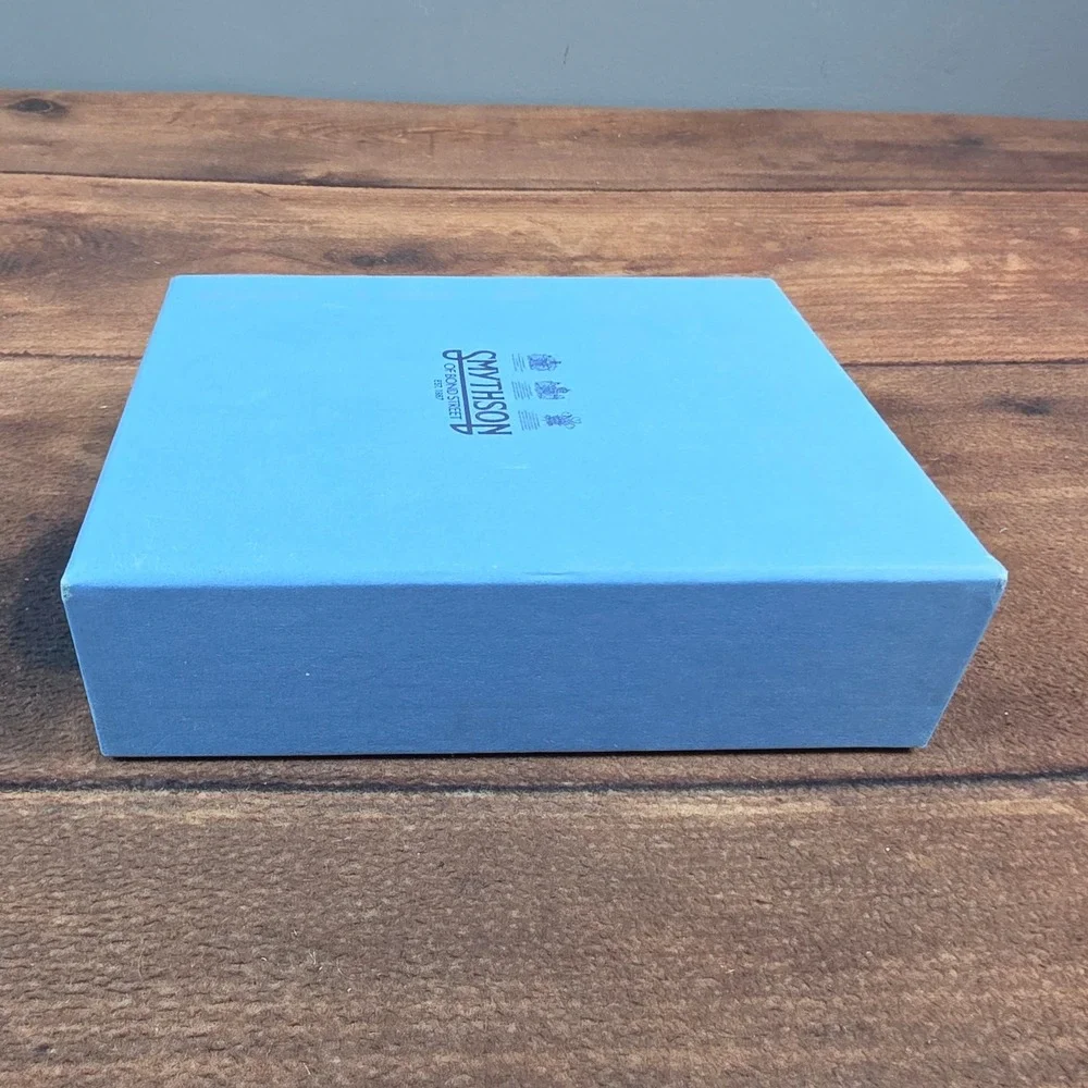 Smythson Note Cards Men OS Blue Like New Personalized William E Bellis Luxury
